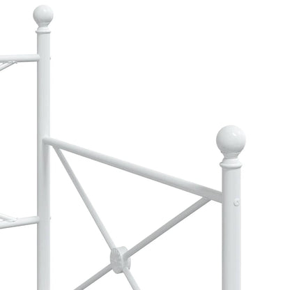 vidaXL Tagesbett Ausziehbar ohne Matratze Weiß 90x190 cm Stahl