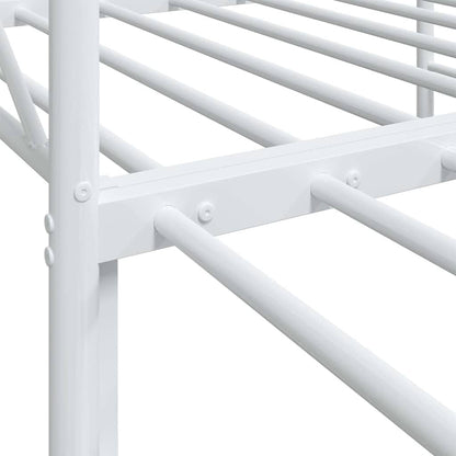 vidaXL Tagesbett Ausziehbar ohne Matratze Weiß 90x190 cm Stahl