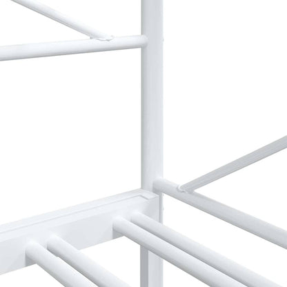 vidaXL Tagesbett Ausziehbar ohne Matratze Weiß 90x200 cm Stahl