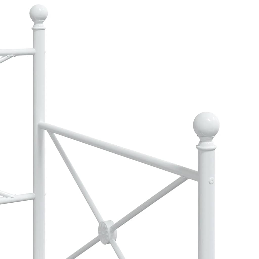 vidaXL Tagesbett Ausziehbar ohne Matratze Weiß 90x200 cm Stahl