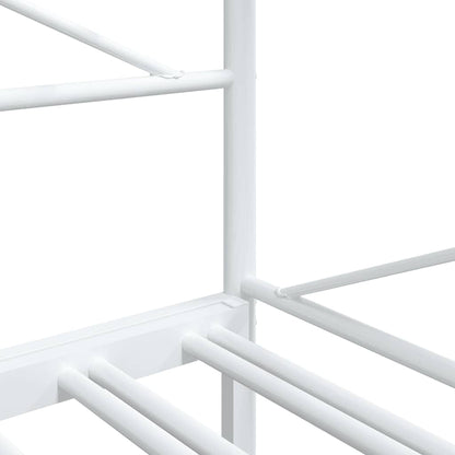 vidaXL Tagesbett Ausziehbar ohne Matratze Weiß 100x190 cm Stahl