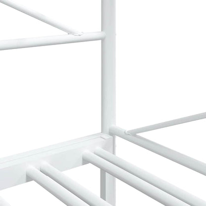 vidaXL Tagesbett Ausziehbar ohne Matratze Weiß 107x203 cm Stahl