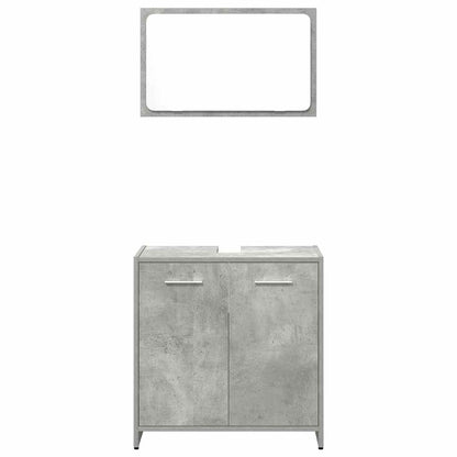 vidaXL Ensemble de meubles de salle de bain 3 pcs Gris béton Bois d'ingénierie