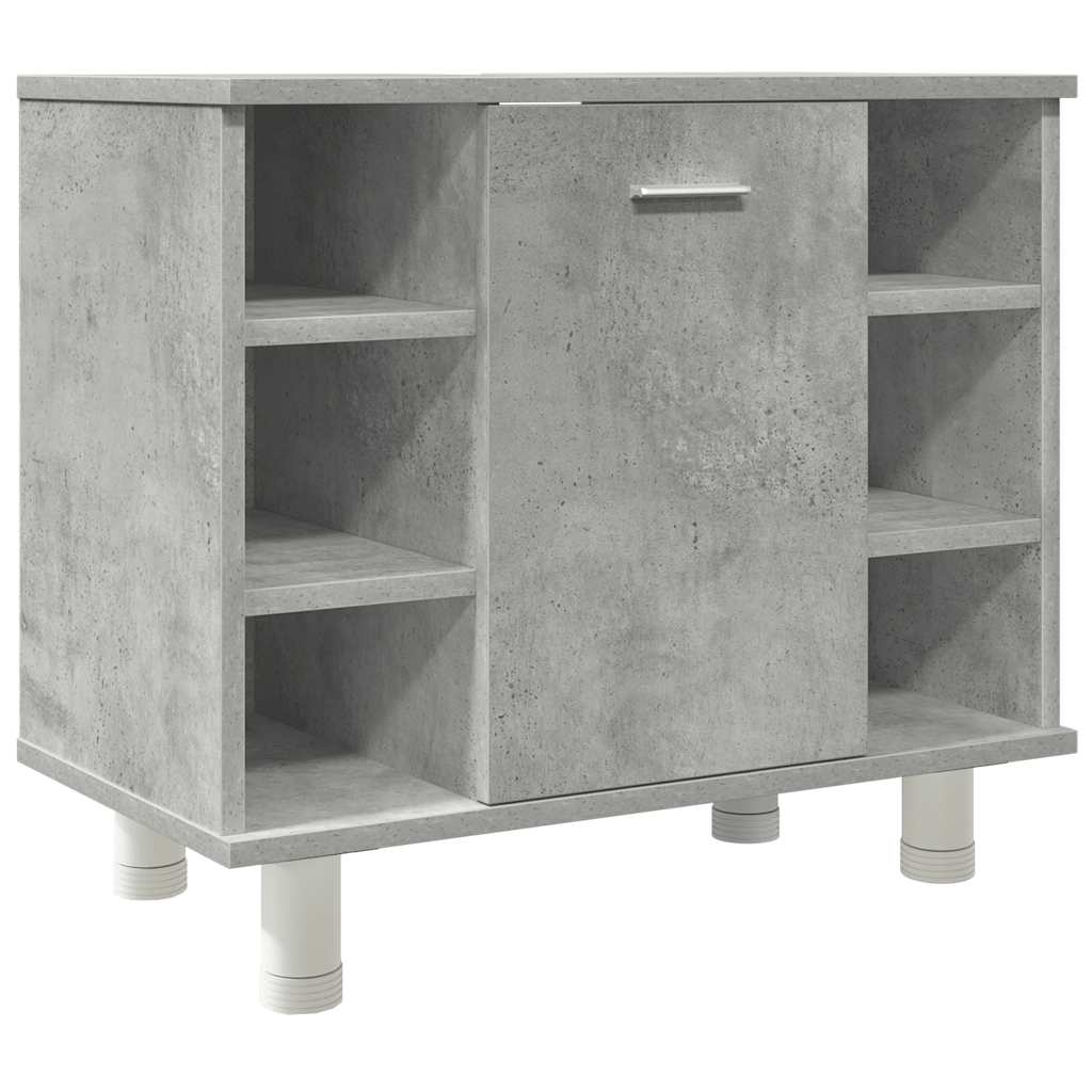 vidaXL Ensemble de meubles de salle de bain 3 pcs Gris béton Bois d'ingénierie