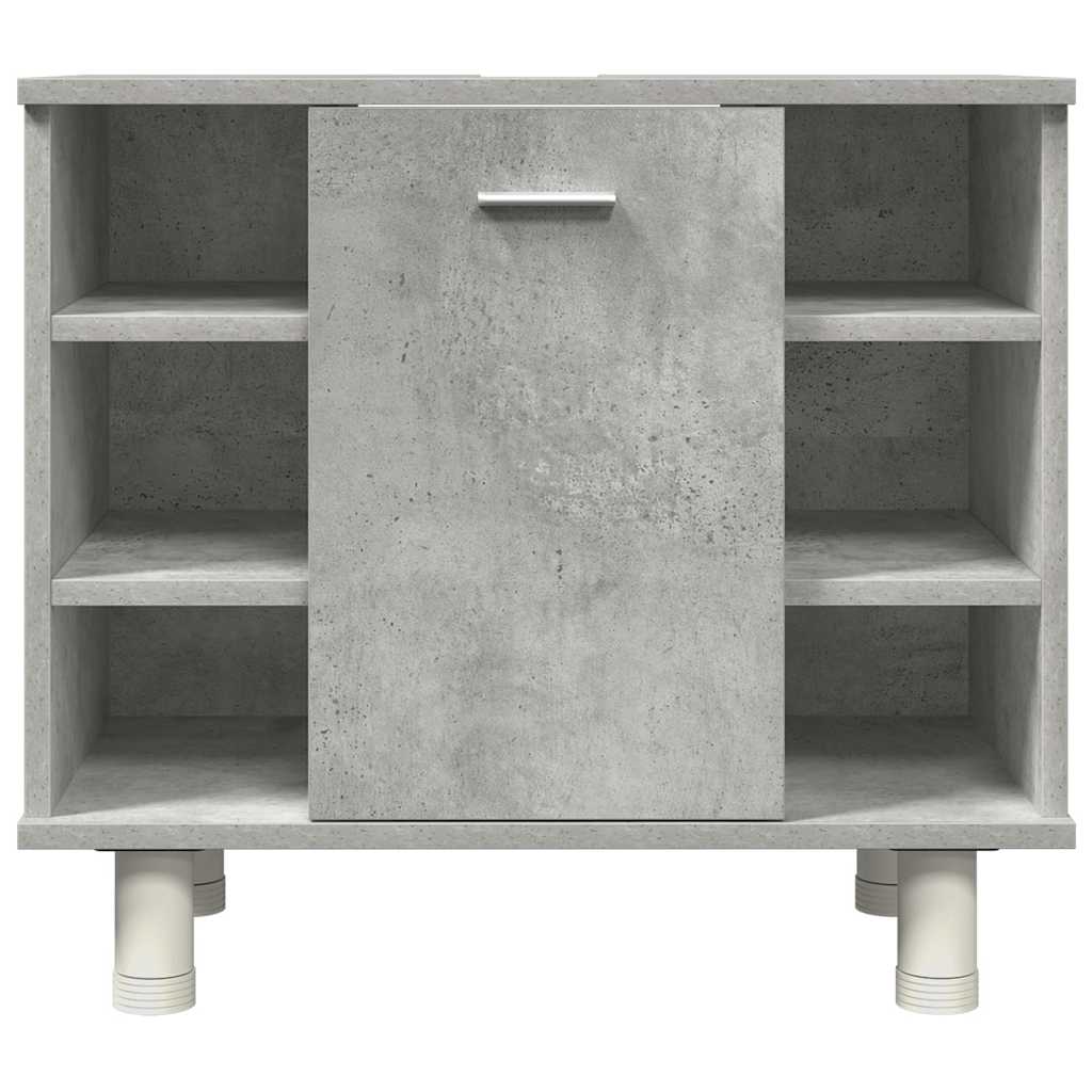 vidaXL Ensemble de meubles de salle de bain 3 pcs Gris béton Bois d'ingénierie