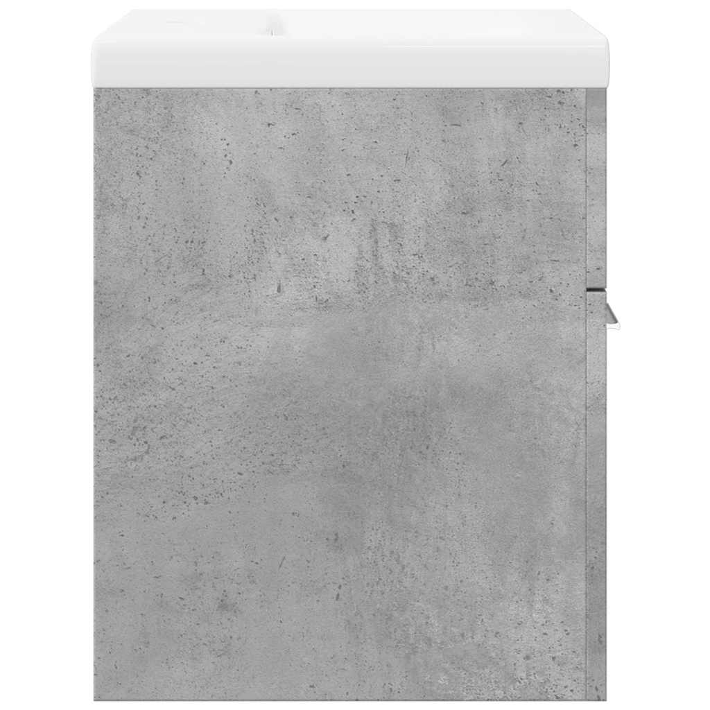 vidaXL Ensemble de meubles de salle de bain 2 pcs Gris béton Bois d'ingénierie