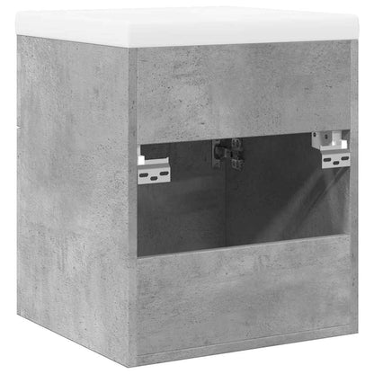 vidaXL Ensemble de meubles de salle de bain 2 pcs Gris béton Bois d'ingénierie