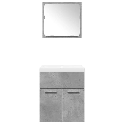 vidaXL Ensemble de meubles de salle de bain 3 pcs Gris béton Bois d'ingénierie