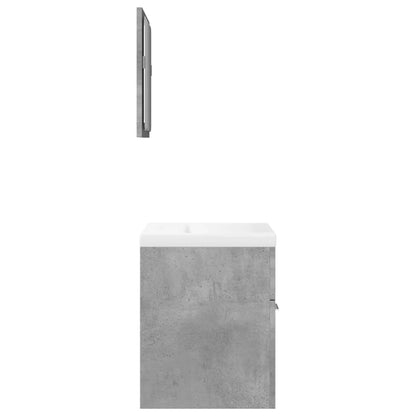 vidaXL Ensemble de meubles de salle de bain 3 pcs Gris béton Bois d'ingénierie