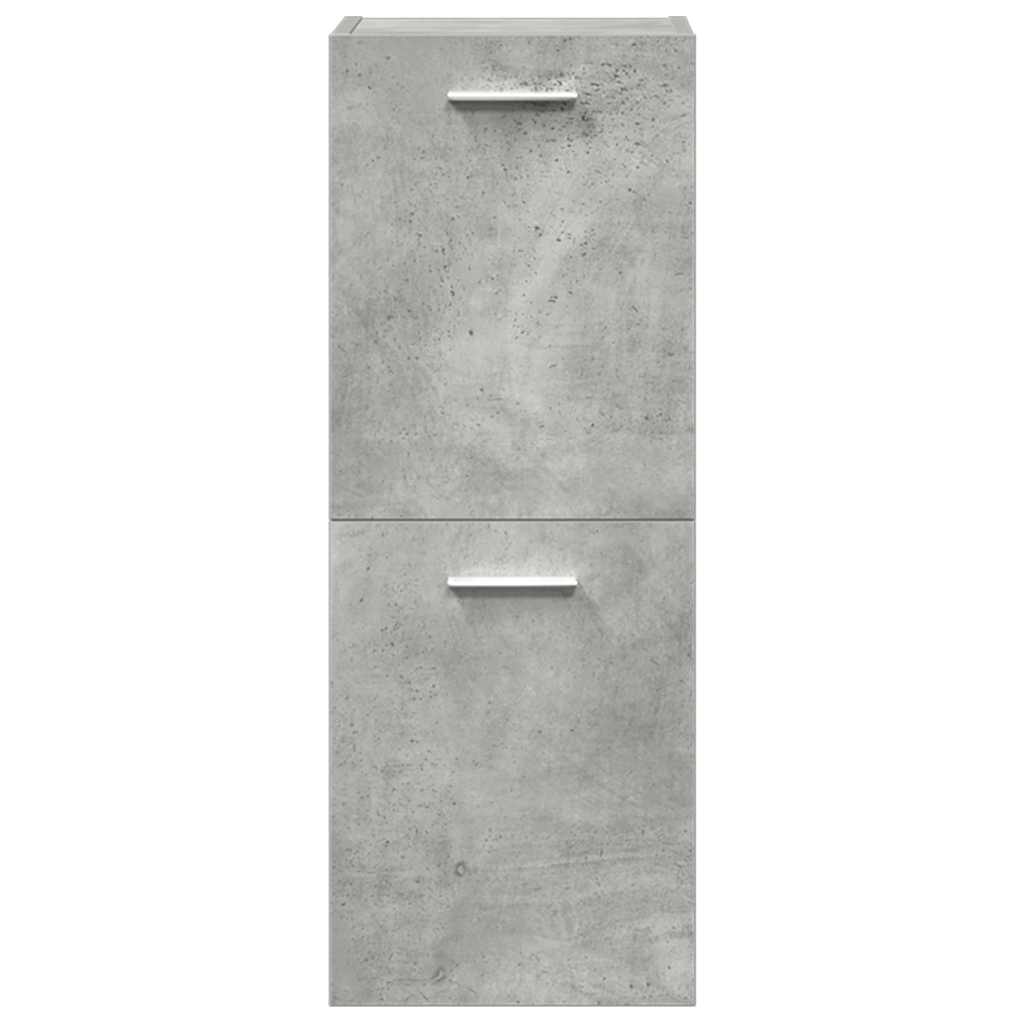 vidaXL 4-tlg. Badmöbel-Set Betongrau Holzwerkstoff