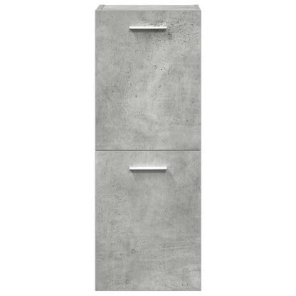 vidaXL 4-tlg. Badmöbel-Set Betongrau Holzwerkstoff