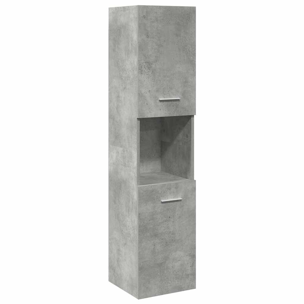 vidaXL 4-tlg. Badmöbel-Set Betongrau Holzwerkstoff