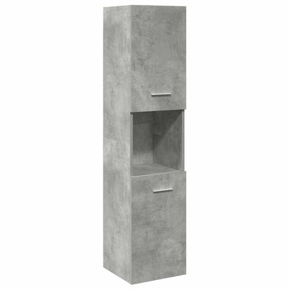 vidaXL 4-tlg. Badmöbel-Set Betongrau Holzwerkstoff