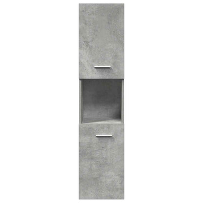 vidaXL 4-tlg. Badmöbel-Set Betongrau Holzwerkstoff