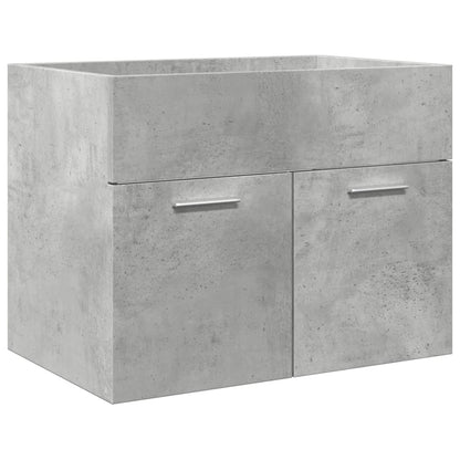 vidaXL Ensemble de meubles de salle de bain 3 pcs Gris béton Bois d'ingénierie