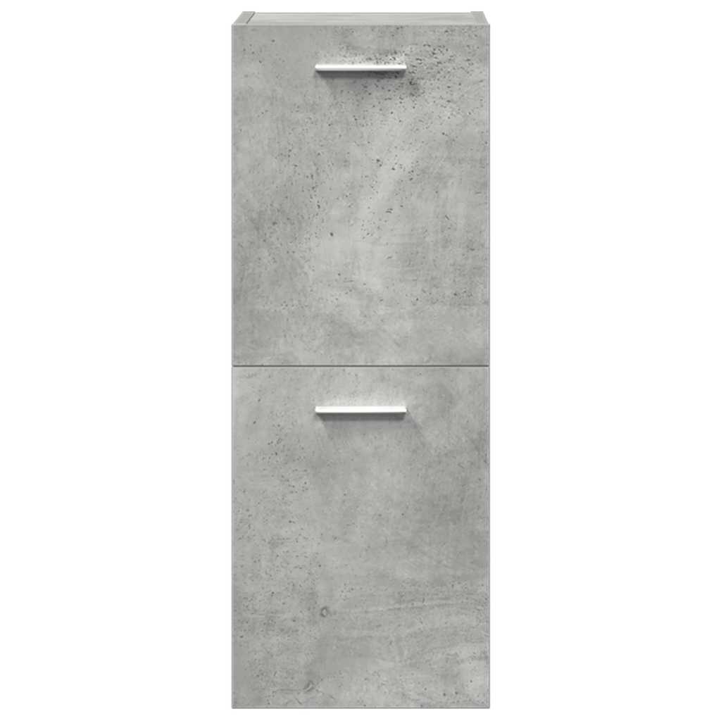 vidaXL 3-tlg. Badmöbel-Set Betongrau Holzwerkstoff