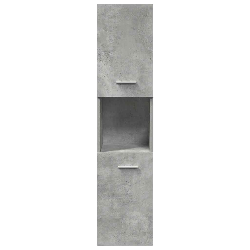 vidaXL 4-tlg. Badmöbel-Set Betongrau Holzwerkstoff