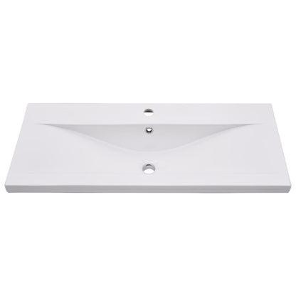 vidaXL 5-tlg. Badmöbel-Set Betongrau Holzwerkstoff