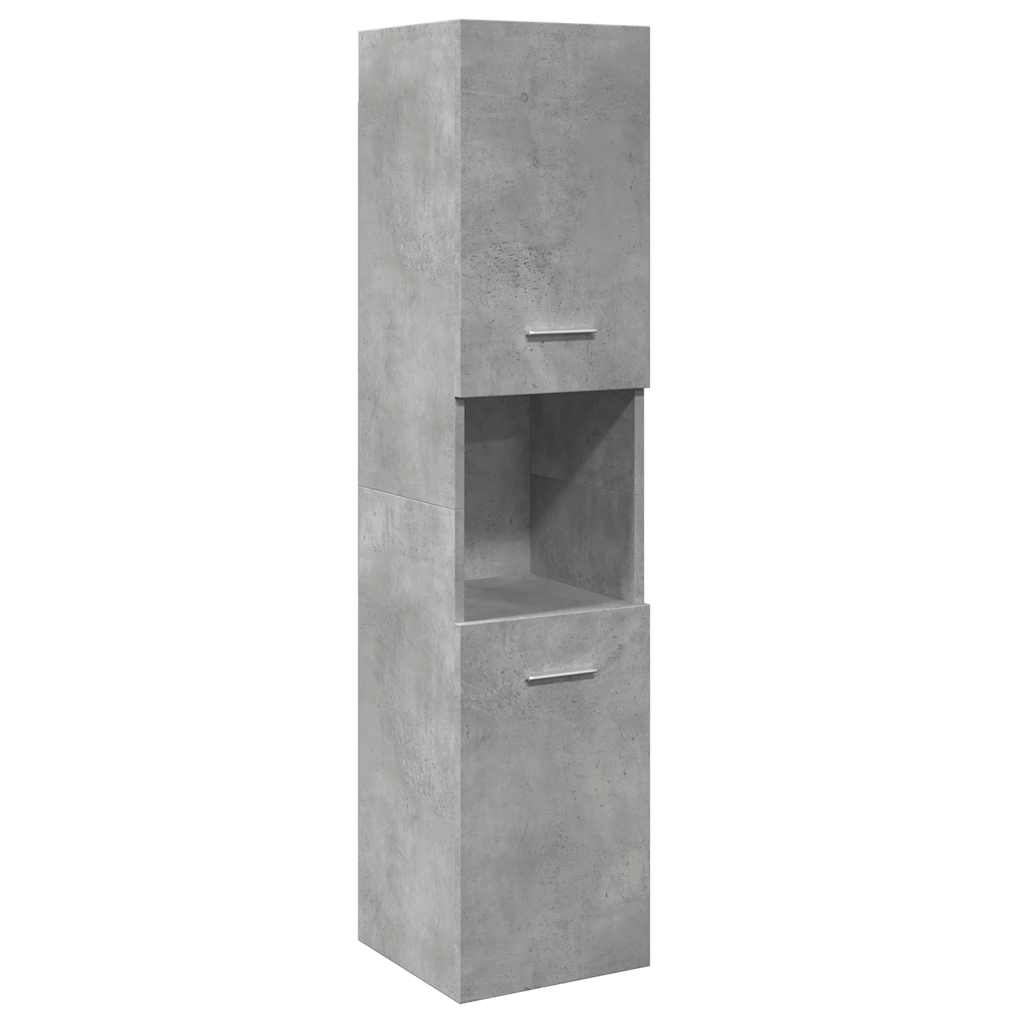 vidaXL Ensemble de meubles de salle de bain 4 pcs Bois d'ingénierie Gris béton