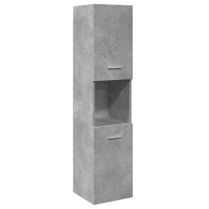 vidaXL Ensemble de meubles de salle de bain 4 pcs Bois d'ingénierie Gris béton