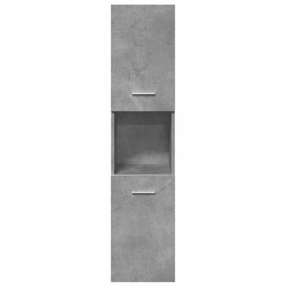 vidaXL Ensemble de meubles de salle de bain 4 pcs Bois d'ingénierie Gris béton