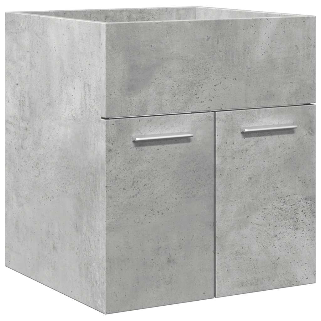 vidaXL Ensemble de meubles de salle de bain 4 pcs Bois d'ingénierie Gris béton