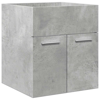 vidaXL Ensemble de meubles de salle de bain 4 pcs Bois d'ingénierie Gris béton