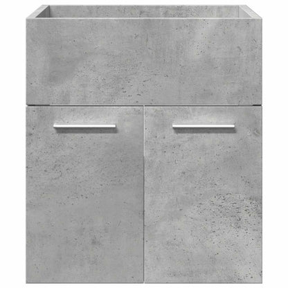 vidaXL Ensemble de meubles de salle de bain 4 pcs Bois d'ingénierie Gris béton