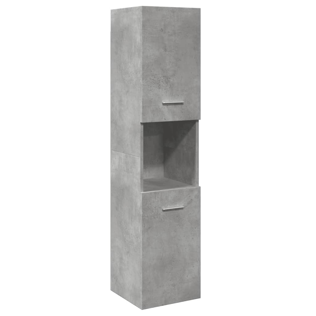 vidaXL Ensemble de meubles de salle de bain 4 pcs Bois d'ingénierie Gris béton