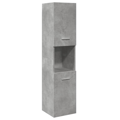 vidaXL Ensemble de meubles de salle de bain 4 pcs Bois d'ingénierie Gris béton