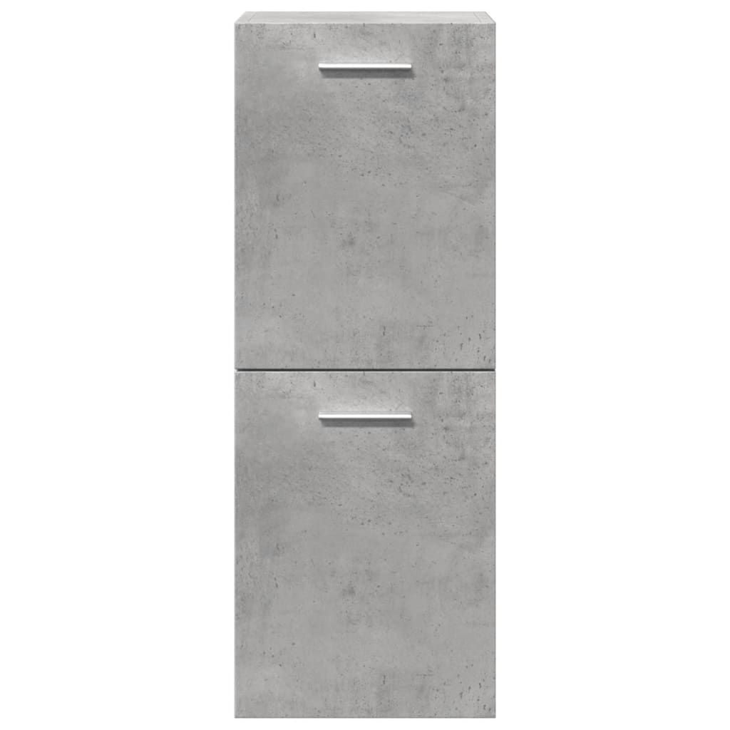 vidaXL 4-tlg. Badmöbel-Set Betongrau Holzwerkstoff