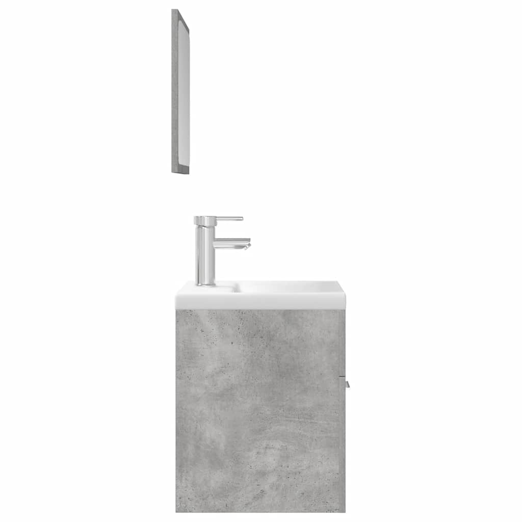 vidaXL Ensemble de meubles de salle de bain 3 pcs Gris béton Bois d'ingénierie