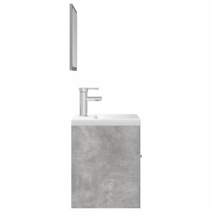 vidaXL Ensemble de meubles de salle de bain 3 pcs Gris béton Bois d'ingénierie