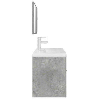 vidaXL Ensemble de meubles de salle de bain 3 pcs Gris béton Bois d'ingénierie