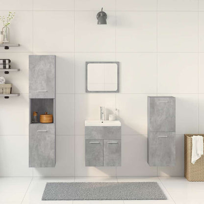 vidaXL Ensemble de meubles de salle de bain 5 pcs Gris béton Bois d'ingénierie