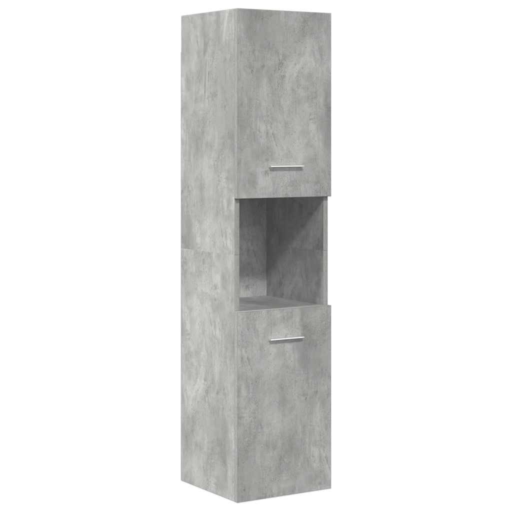 vidaXL Ensemble de meubles de salle de bain 5 pcs Gris béton Bois d'ingénierie