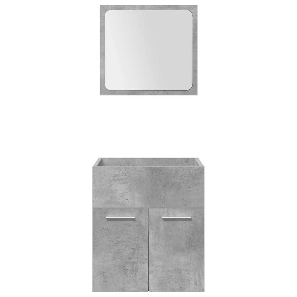 vidaXL Ensemble de meubles de salle de bain 5 pcs Gris béton Bois d'ingénierie