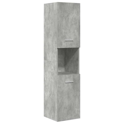 vidaXL Ensemble de meubles de salle de bain 5 pièces Gris béton Bois d'ingénierie