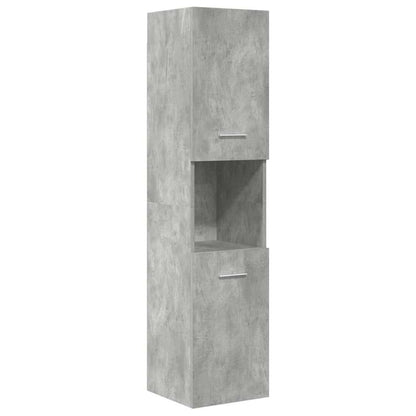 vidaXL 5-tlg. Badmöbel-Set Betongrau Holzwerkstoff