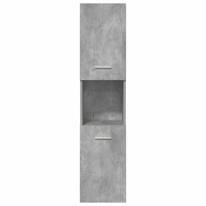 vidaXL 5-tlg. Badmöbel-Set Betongrau Holzwerkstoff