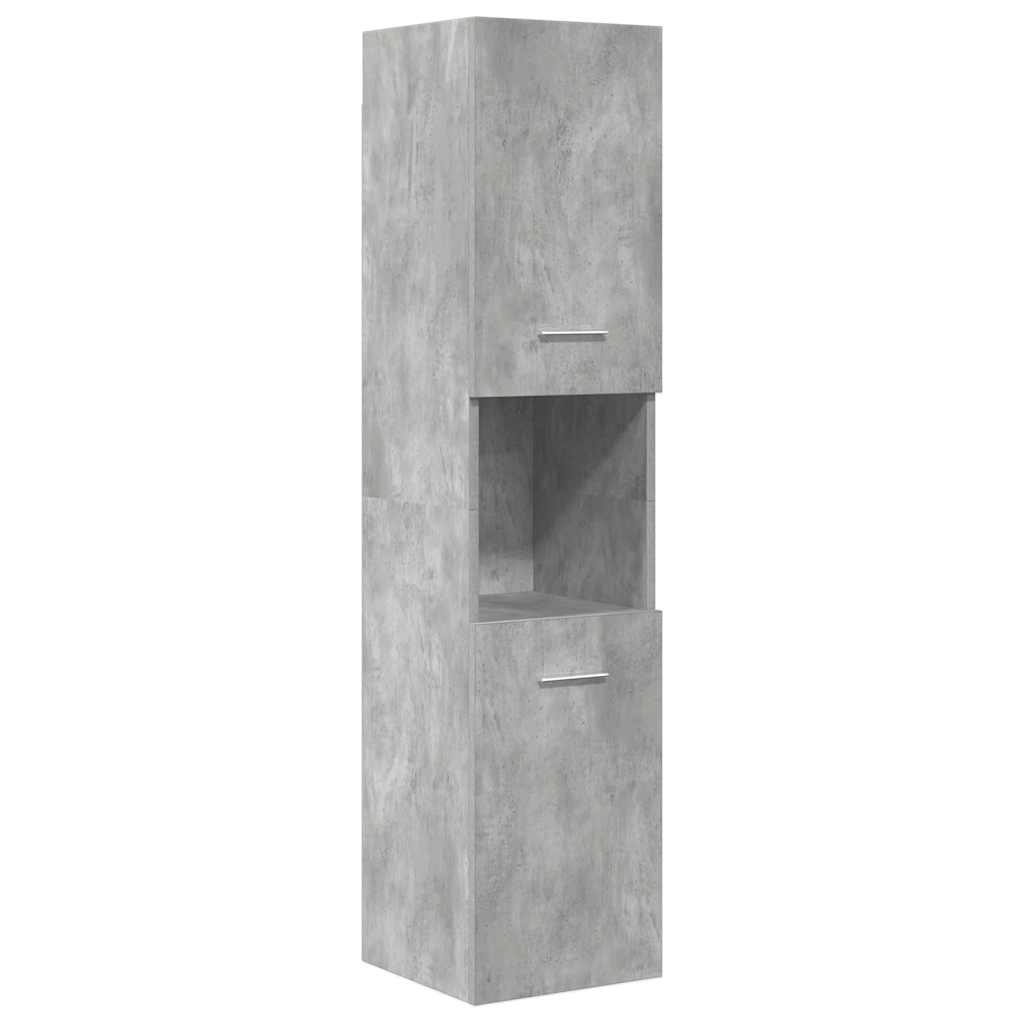 vidaXL 4-tlg. Badmöbel-Set Betongrau Holzwerkstoff