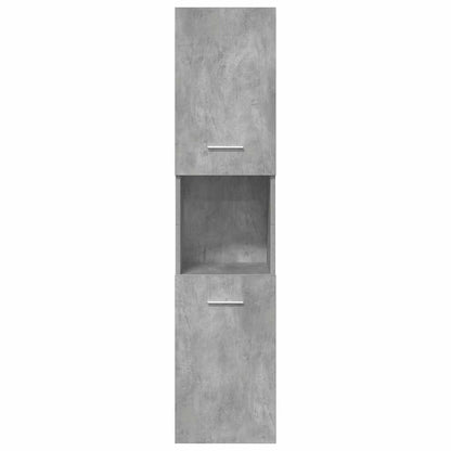 vidaXL 4-tlg. Badmöbel-Set Betongrau Holzwerkstoff