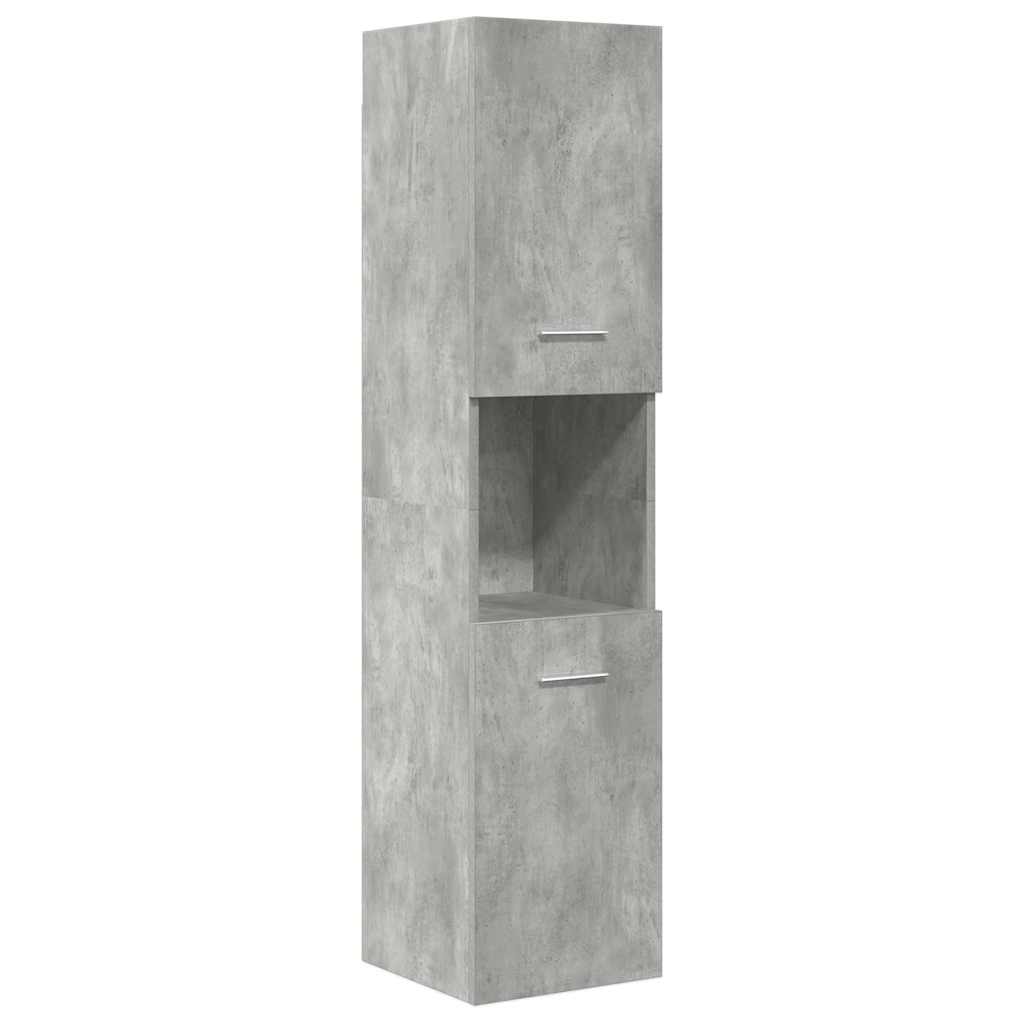vidaXL 4-tlg. Badmöbel-Set Betongrau Holzwerkstoff