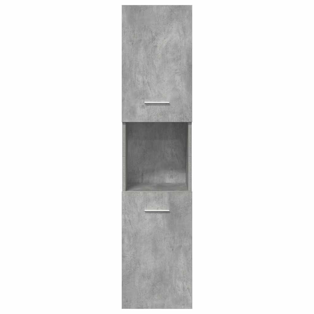 vidaXL 4-tlg. Badmöbel-Set Betongrau Holzwerkstoff