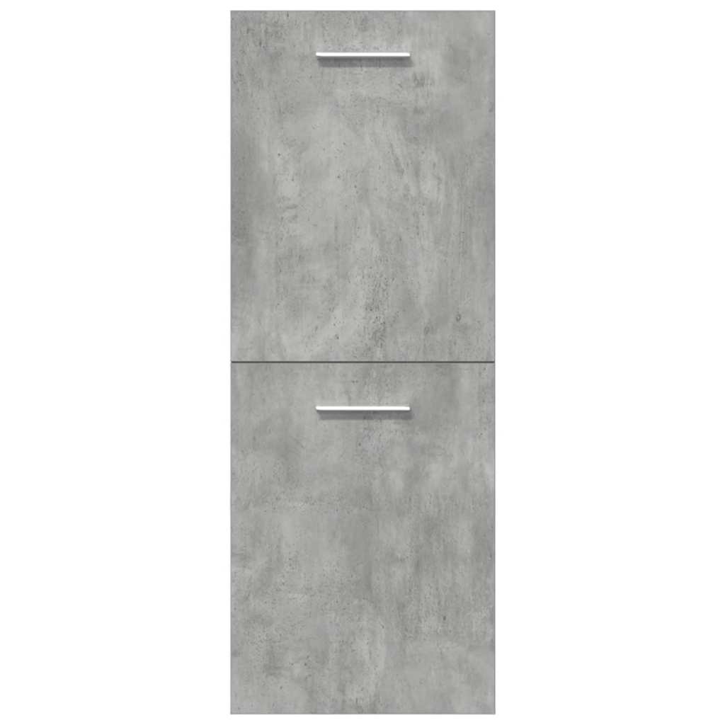 vidaXL Ensemble de meubles de salle de bain 4 pcs Béton gris Bois d'ingénierie