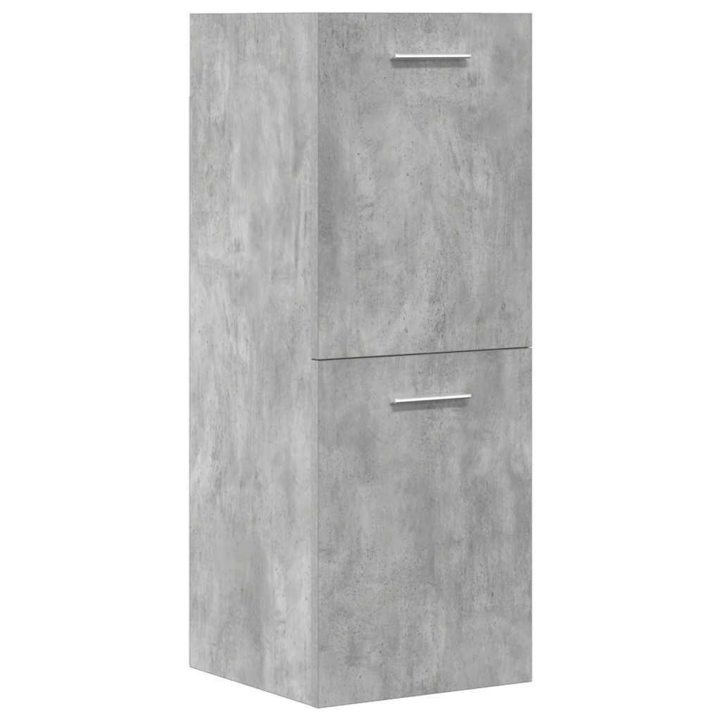 vidaXL Ensemble de meubles de salle de bain 4 pcs Béton gris Bois d'ingénierie