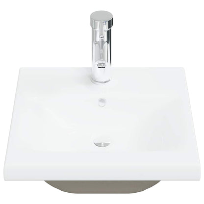 vidaXL Ensemble de meubles de salle de bain 4 pcs Béton gris Bois d'ingénierie