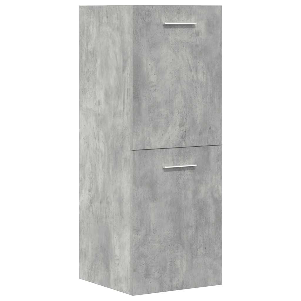 vidaXL Ensemble de meubles de salle de bain 4 pcs Gris béton Matériau à base de bois