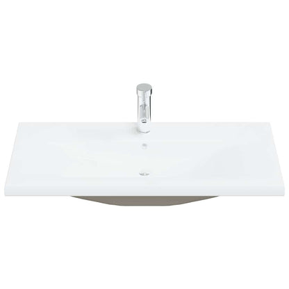 vidaXL Ensemble de meubles de salle de bain 4 pcs Gris béton Matériau à base de bois