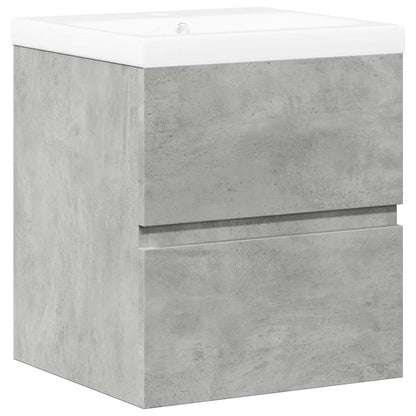 vidaXL Ensemble de meubles de salle de bain 2 pcs Gris béton Bois d'ingénierie